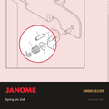 Spring Pin 2mm x 8mm, Janome #000020109 — shown on the Janome parts diagram