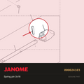 Spring pin 3x16, Janome #000024103 — shown on the Janome parts diagram