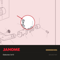 Setscrew 3x10, Janome #000080406 — shown on the Janome parts diagram