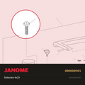 Set Screw 4mm x 2.5mm, Janome #000080901 — shown on the Janome parts diagram