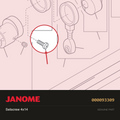 Set screw 4x14, Janome #000093309 — shown on the Janome parts diagram