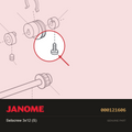 Tapping screw 3x12S, Janome #000121606 — shown on the Janome parts diagram