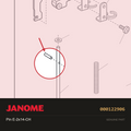 Pin E-2 x 14, Janome #000122906 — shown on the Janome parts diagram