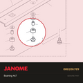 Bushing 4x7, Janome #000206709 — shown on the Janome parts diagram