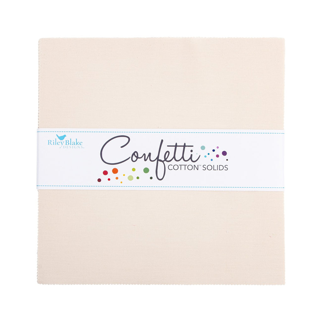 Confetti Cotton Ivory 10in Squares, 42pcs/bundle