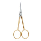 Clauss Curved Embroidery Scissor Gold Plate 4-1/2in