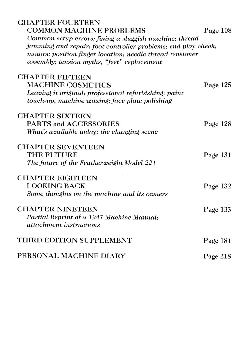 Featherweight 221- 3rd Edition