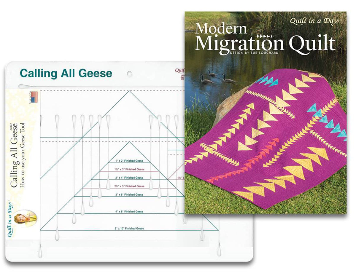 Calling All Geese Ruler with Modern Migration Quilt Book 1088QD
