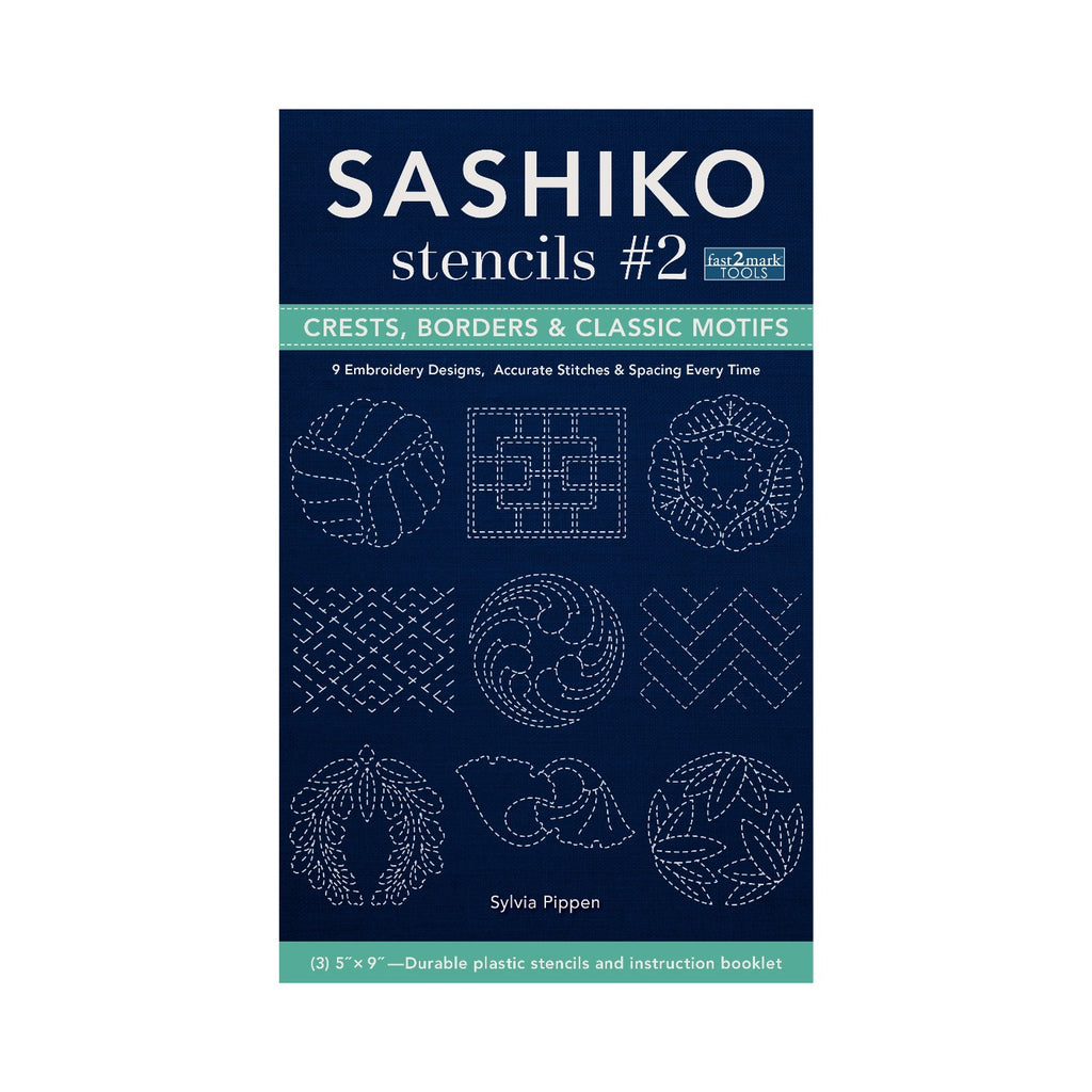 Sashiko Stencils 2 Crests Borders Classic Motifs