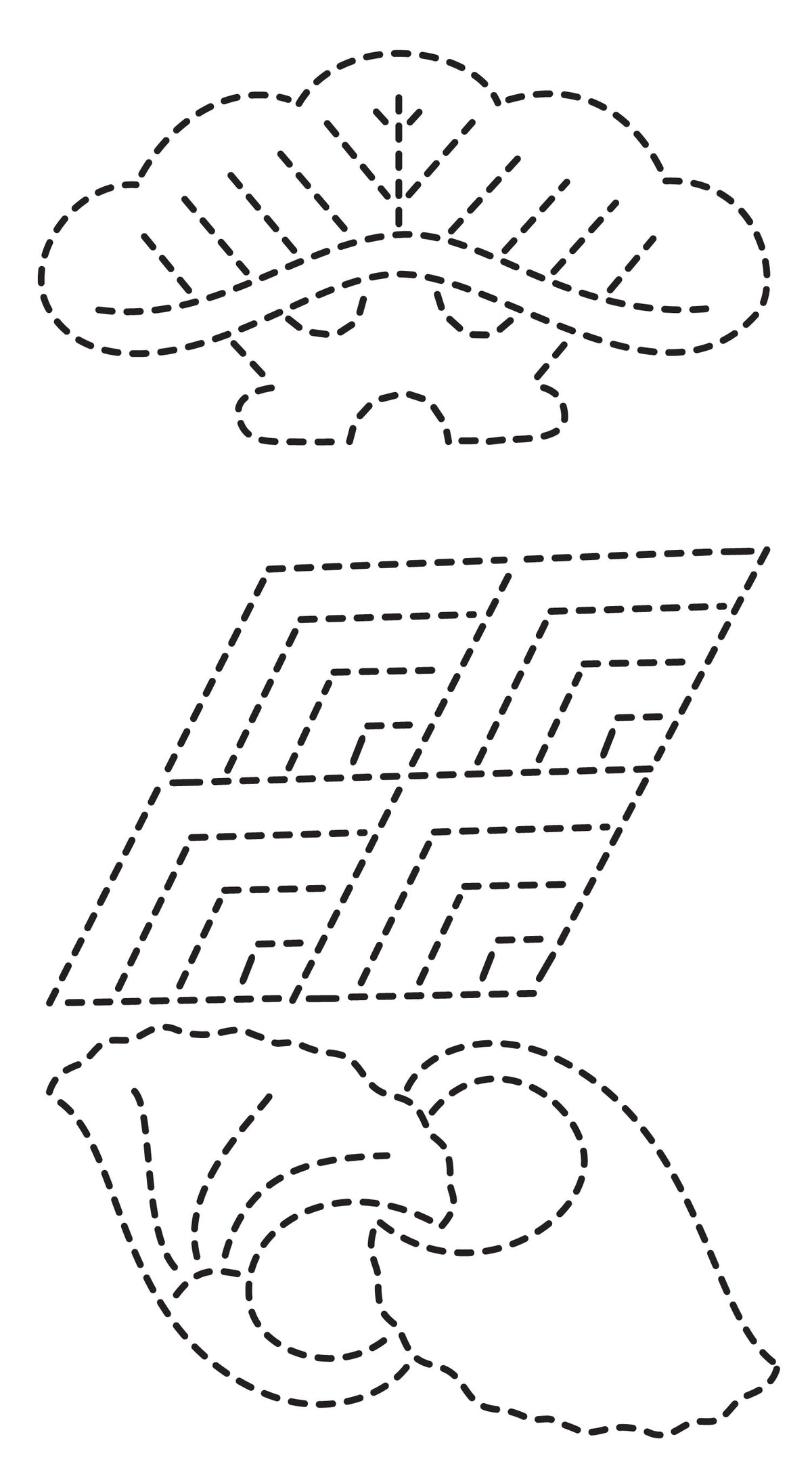 Sashiko Stencils 2 Crests Borders Classic Motifs