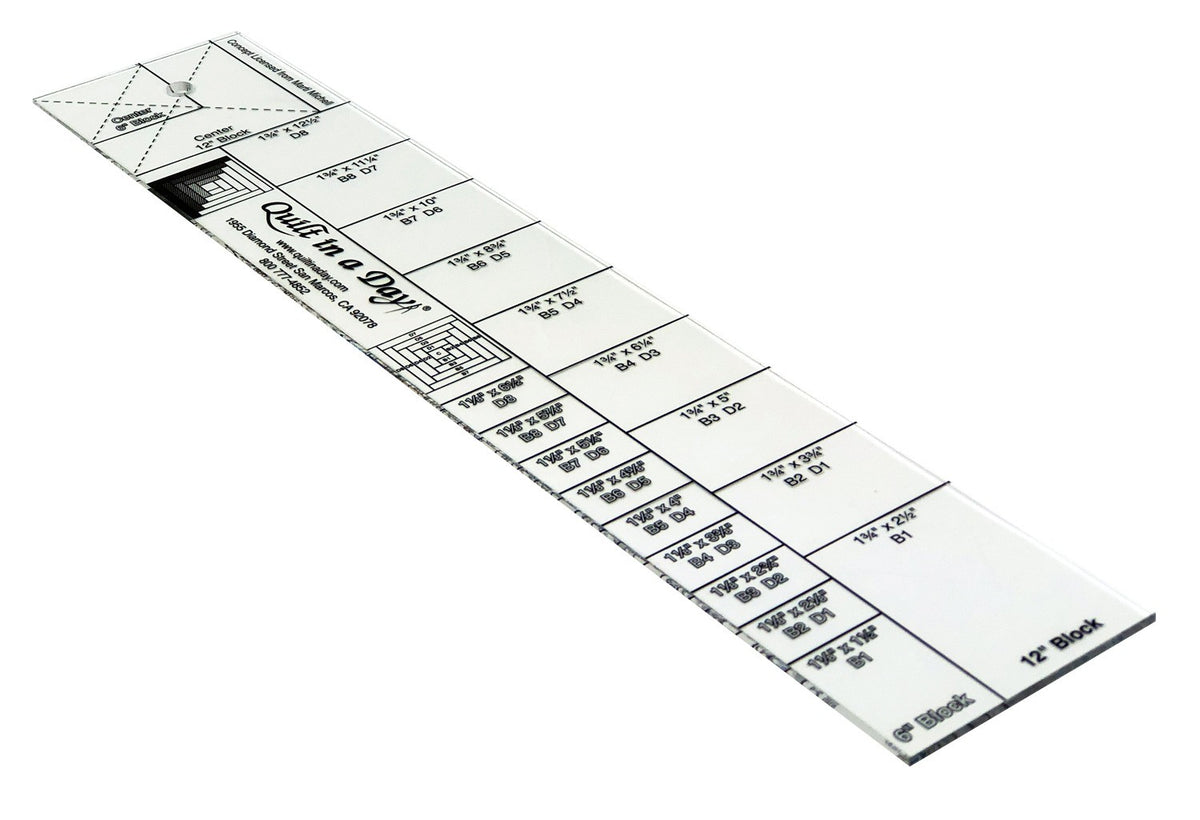 The Log Cabin Ruler 6in and 12in