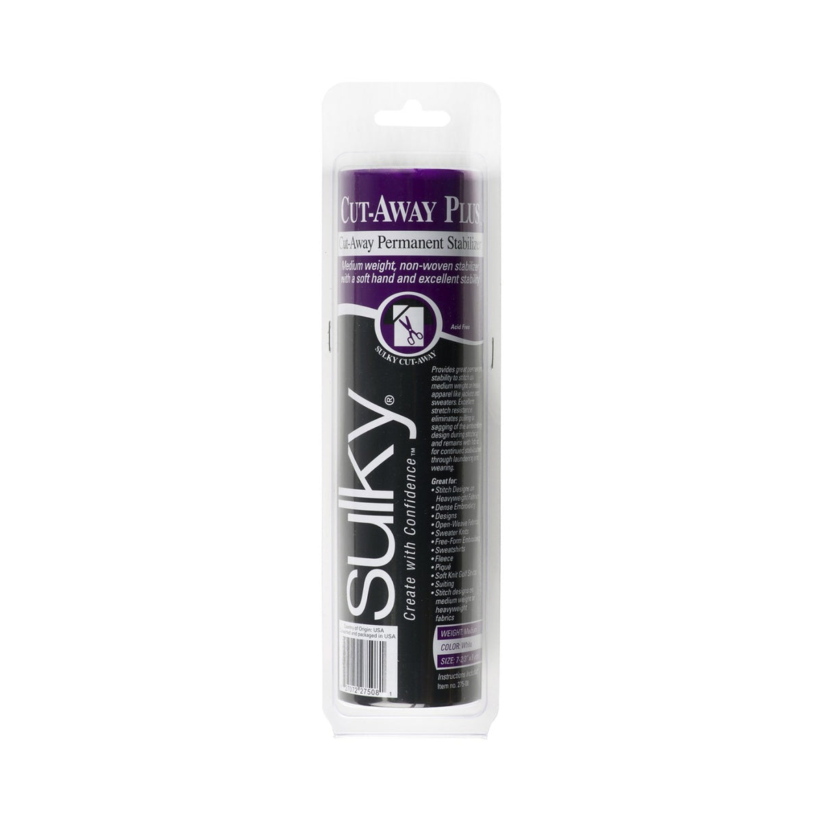 Cut Away Plus Midweight Stabilizer White 7 2/3in x 8yds