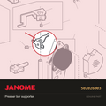 PRESSER BAR SUPPORTER, Janome #502026003 — shown on the Janome parts diagram
