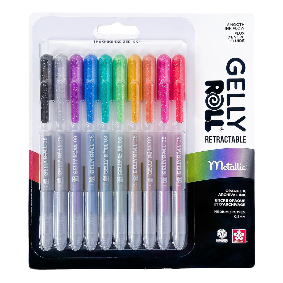 Gelly Roll Retractable Metallic 10pc Set