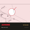 Base Cover Unit, Janome #507601003 — shown on the Janome parts diagram