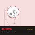 Tension Release Arm Unit, Janome #507638009 — shown on the Janome parts diagram