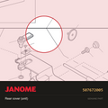 Rear cover (unit), Janome #507672005 — shown on the Janome parts diagram
