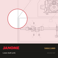 Lower shaft (unit), Janome #508611009 — shown on the Janome parts diagram