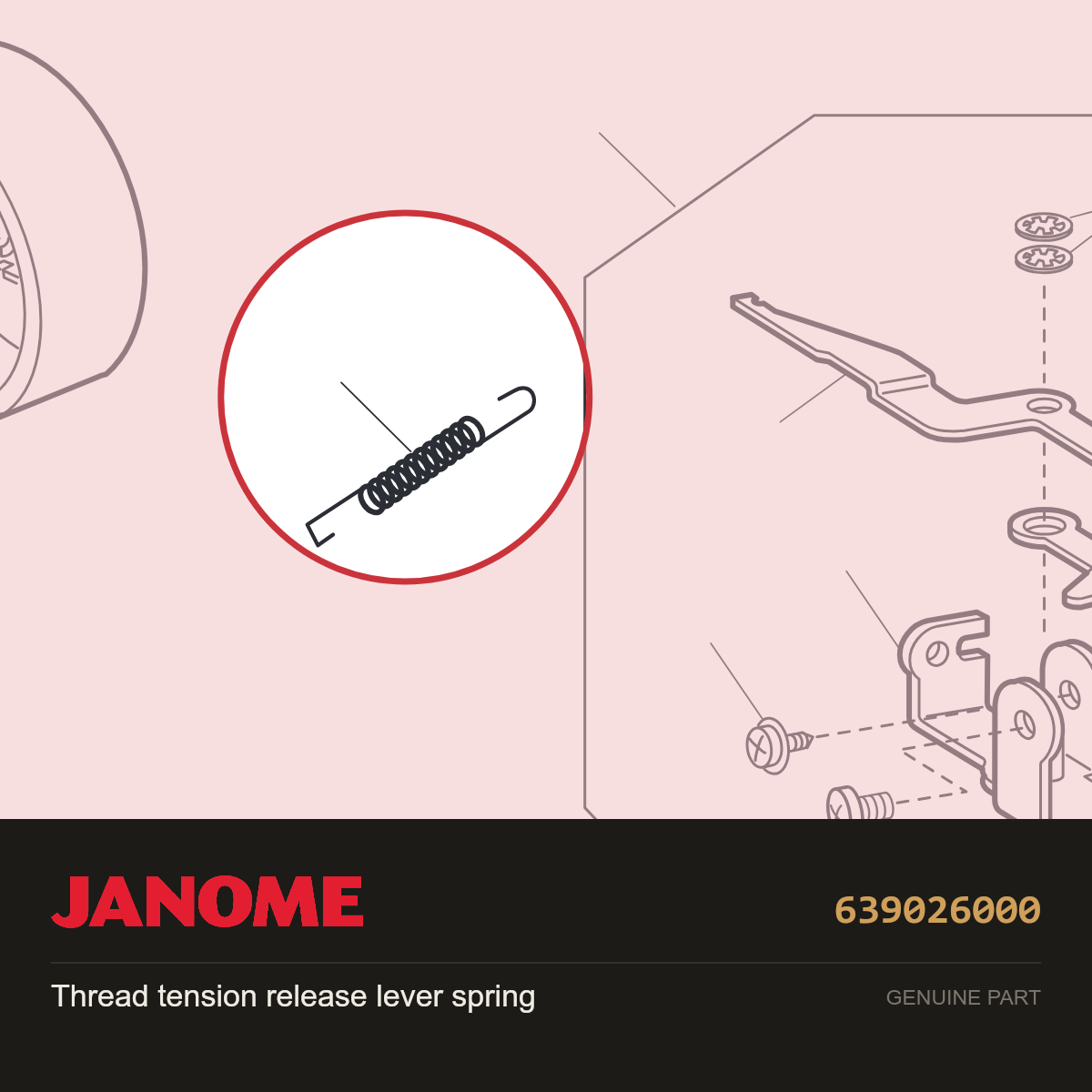 Spring, Janome #639026000 — shown on the Janome parts diagram