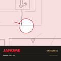 Needle, Janome #647814031 — shown on the Janome parts diagram