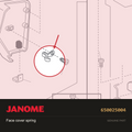 Face Plate Spring, Janome #650025004 — shown on the Janome parts diagram