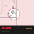 Zig Zag Width Crank, Janome #650035007 — shown on the Janome parts diagram