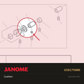 Cushion, Janome #650175000 — shown on the Janome parts diagram