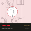 Thread tension release lever, Janome #652146008 — shown on the Janome parts diagram