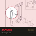 Threader guide plate, Janome #653036029 — shown on the Janome parts diagram