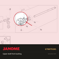 Upper shaft front bushing, Janome #670079201 — shown on the Janome parts diagram