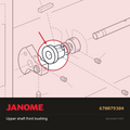 Upper shaft front bushing, Janome #670079304 — shown on the Janome parts diagram