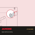 Upper shaft rear bushing, Janome #671021005 — shown on the Janome parts diagram