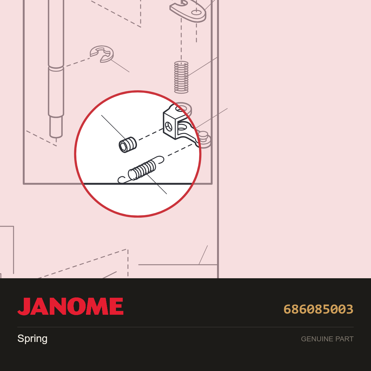 Spring, Janome #686085003 — shown on the Janome parts diagram