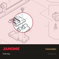 Feed Dog, Janome #730184003 — shown on the Janome parts diagram