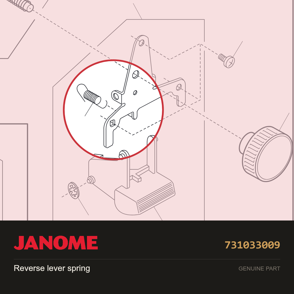 Spring, Janome #731033009 — shown on the Janome parts diagram