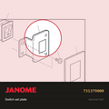 Switch set plate, Janome #731379000 — shown on the Janome parts diagram