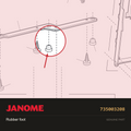 Rubber foot, Janome #735003208 — shown on the Janome parts diagram