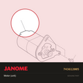 DC Motor Unit 120v, Janome #743612005 — shown on the Janome parts diagram