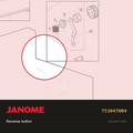 Reverse button, Janome #753047004 — shown on the Janome parts diagram