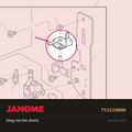 Drag rod link (front), Janome #753210000 — shown on the Janome parts diagram