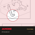 LED set plate arm, Janome #753274002 — shown on the Janome parts diagram