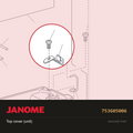 Top Cover Unit, Janome #753605006 — shown on the Janome parts diagram