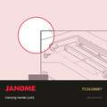 Carrying Handle, Janome #753620007 — shown on the Janome parts diagram