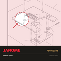 Needle plate, Janome #754052108 — shown on the Janome parts diagram