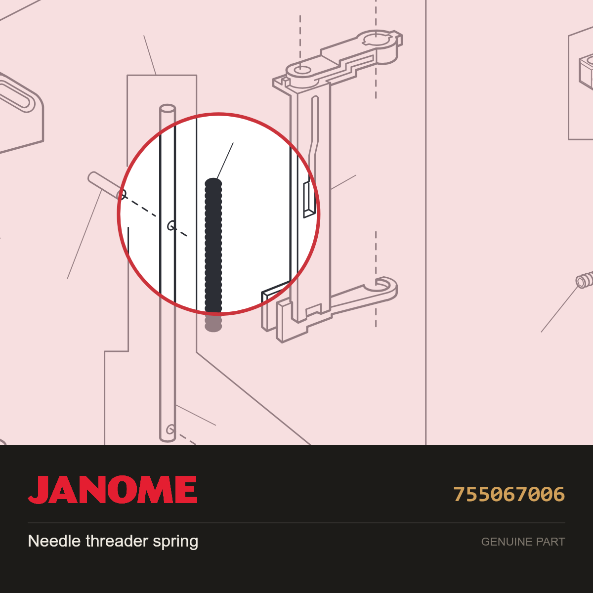 Spring, Janome #755067006 — shown on the Janome parts diagram