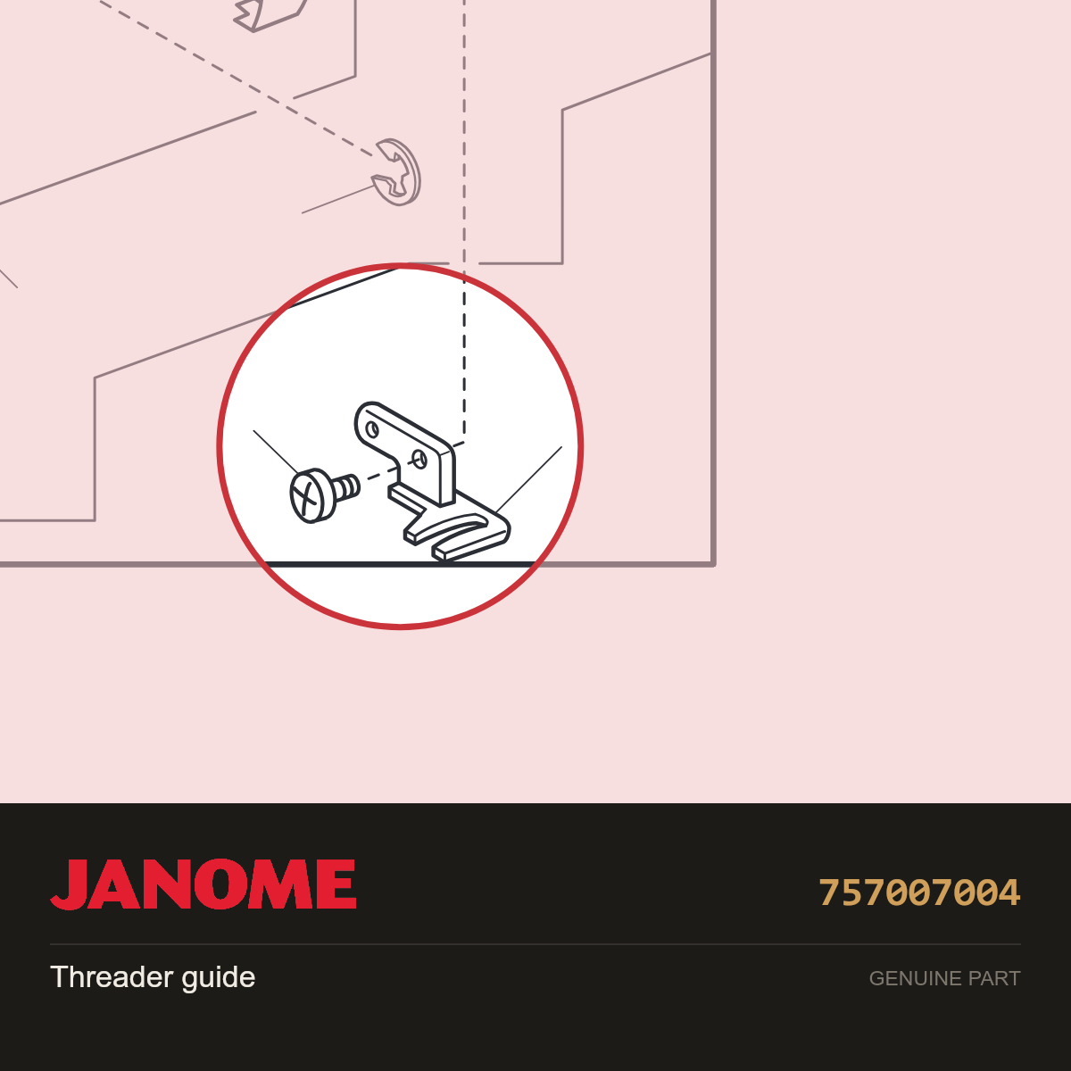 Thread Guide, Janome #757007004 — shown on the Janome parts diagram