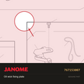 OIL WICH FIXING PLATE, Janome #767153007 — shown on the Janome parts diagram