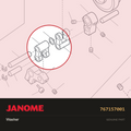 PLAIN WASHER, Janome #767157001 — shown on the Janome parts diagram