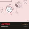 Ball Bearing, Janome #767182005 — shown on the Janome parts diagram