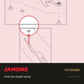 Hook Race Stopper Spring, Janome #767201001 — shown on the Janome parts diagram